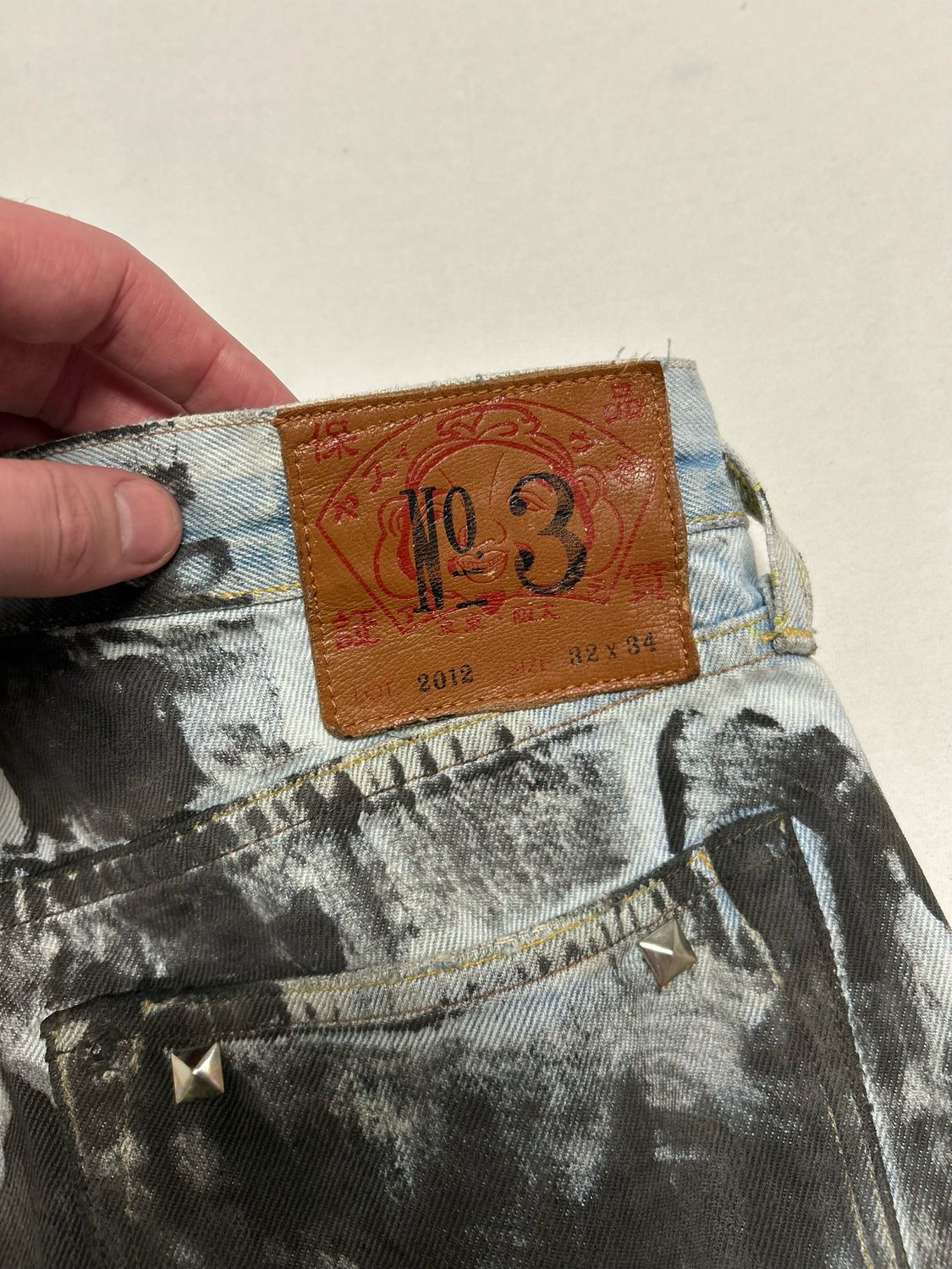 EVISU by Hidehiko Yamane 2012 No.3 Painted Flare Denim Reworked