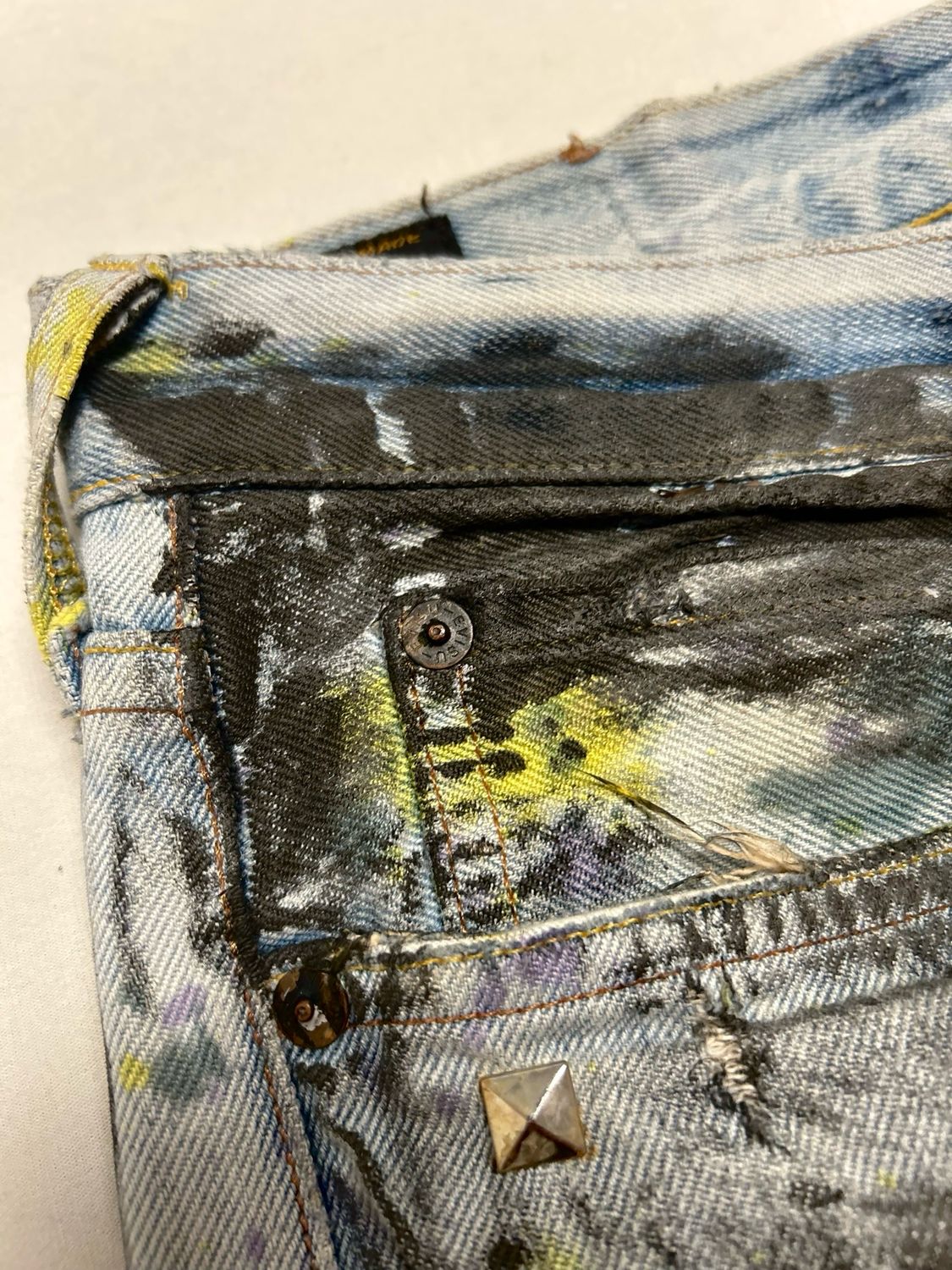 EVISU by Hidehiko Yamane 2012 No.3 Painted Flare Denim Reworked