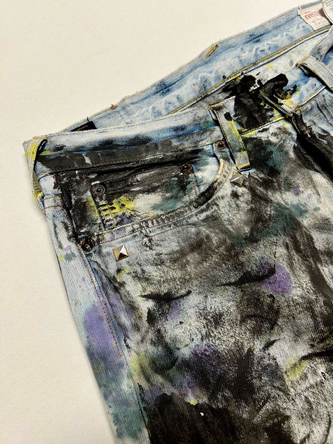 EVISU by Hidehiko Yamane 2012 No.3 Painted Flare Denim Reworked