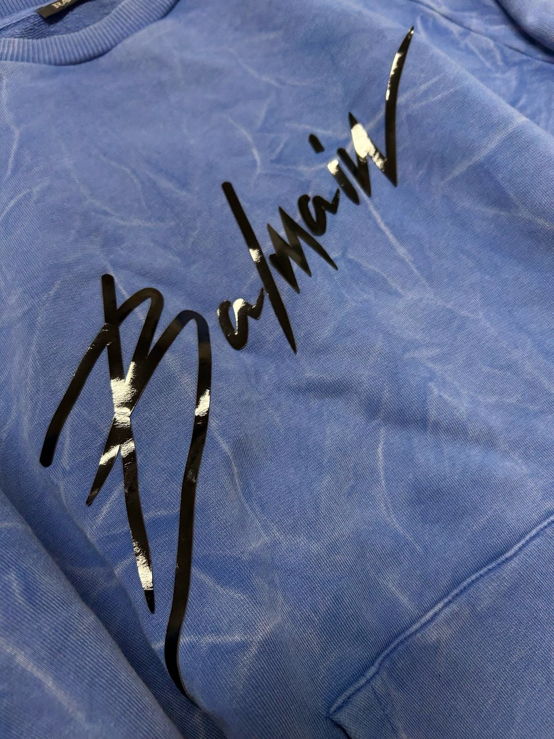 Balmain by Olivier Rousteing 2013 Signature Logo Side-Zip Crewneck Sweatshirt