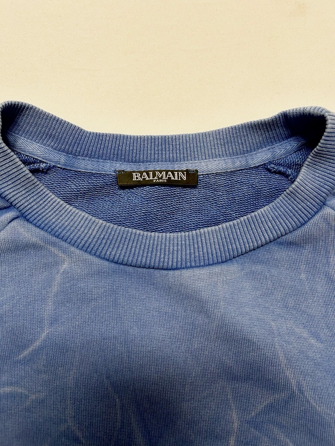 Balmain by Olivier Rousteing 2013 Signature Logo Side-Zip Crewneck Sweatshirt