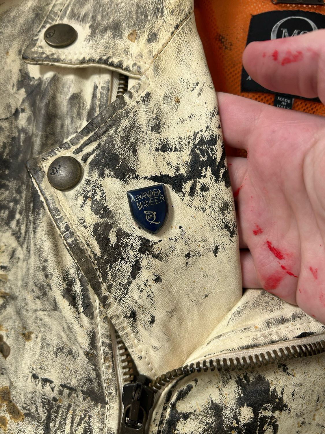 Alexander McQueen SS2011 Leather Biker Jacket Reworked