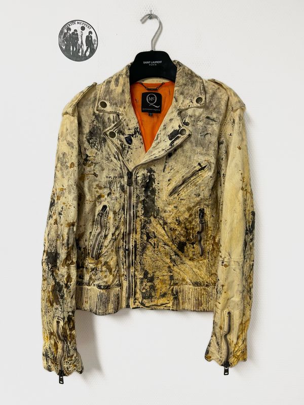 Alexander McQueen SS2011 Leather Biker Jacket Reworked