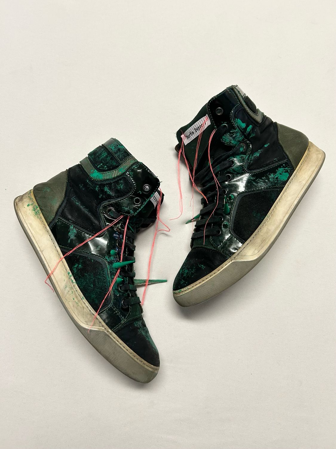 Lanvin by Alber Elbaz 2011 DBB1 Patent High-Top Sneakers — Reworked