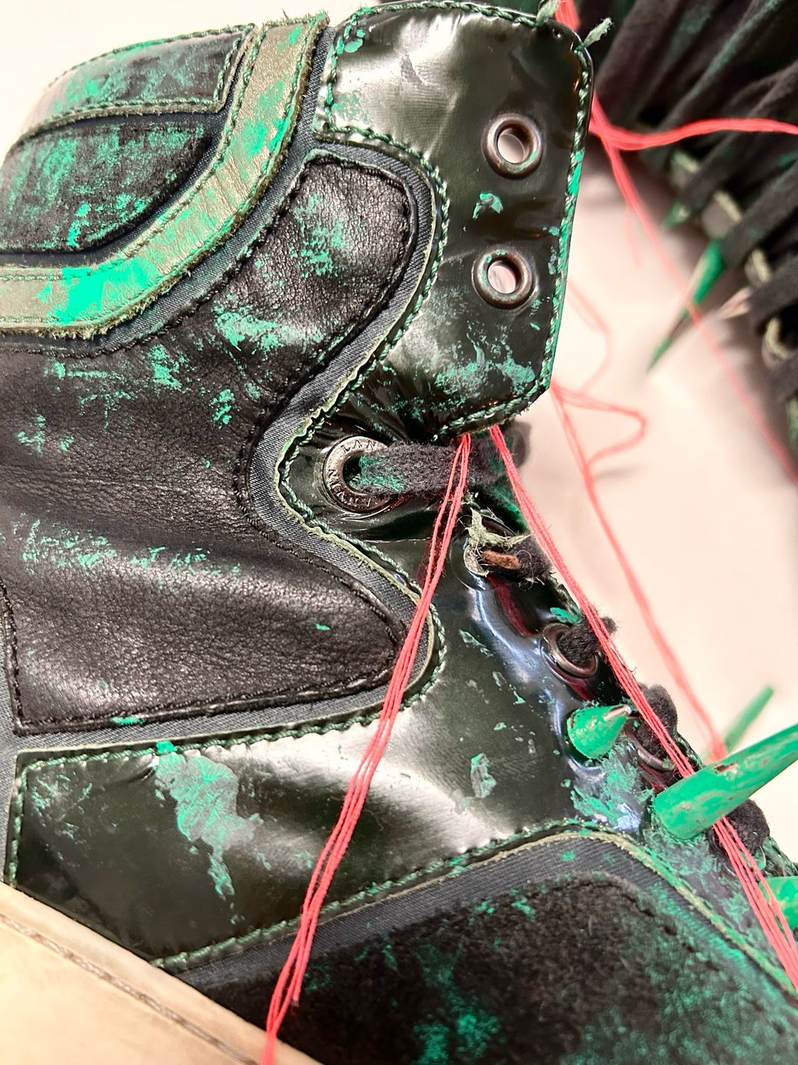 Lanvin by Alber Elbaz 2011 DBB1 Patent High-Top Sneakers — Reworked