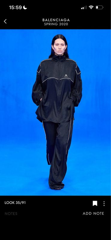 Balenciaga by Demna SS2020 Houndstooth Zip Track Jacket