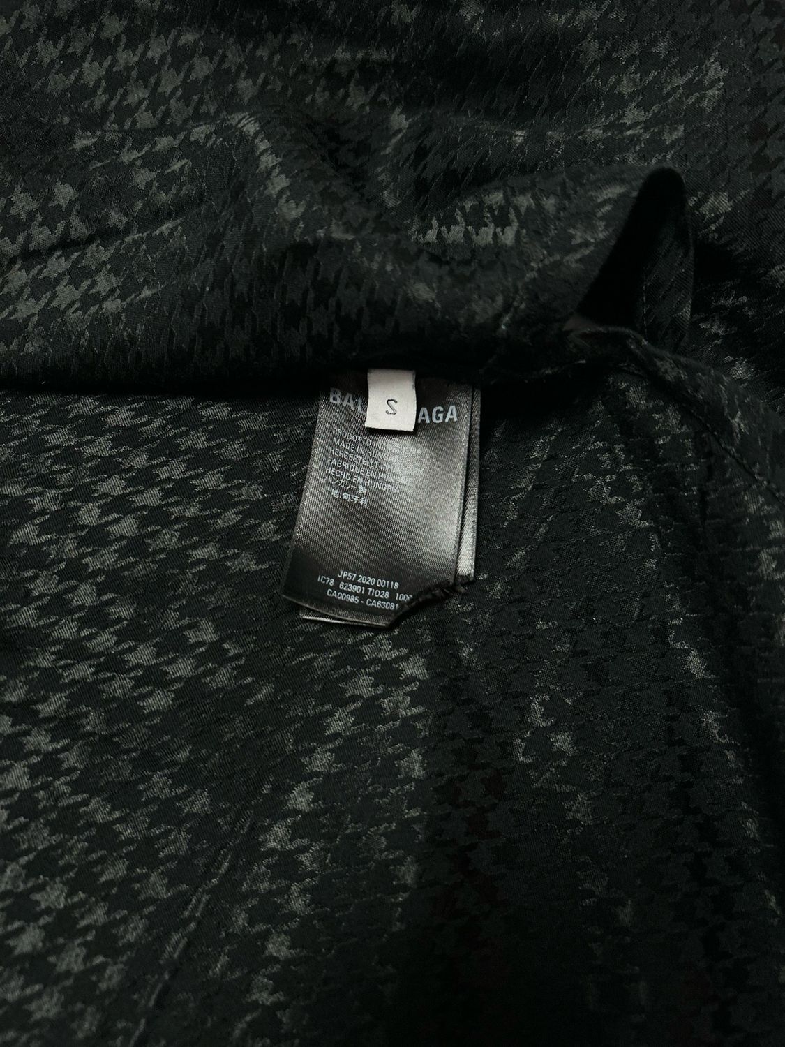 Balenciaga by Demna SS2020 Houndstooth Zip Track Jacket