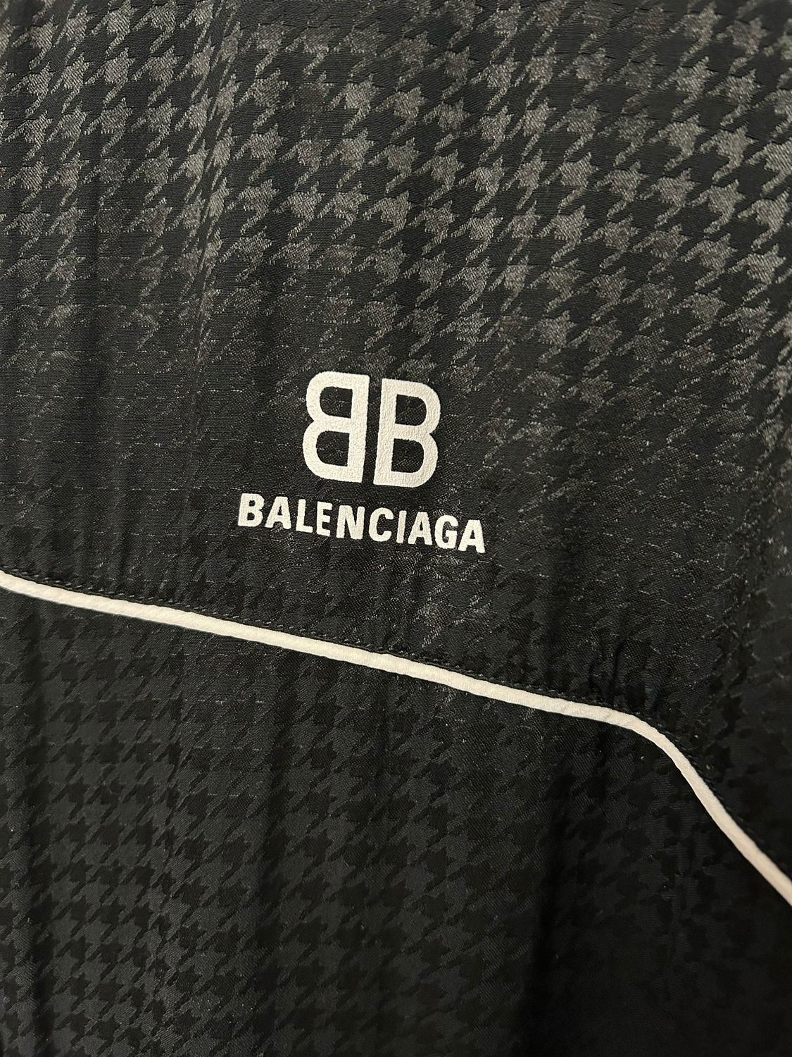 Balenciaga by Demna SS2020 Houndstooth Zip Track Jacket