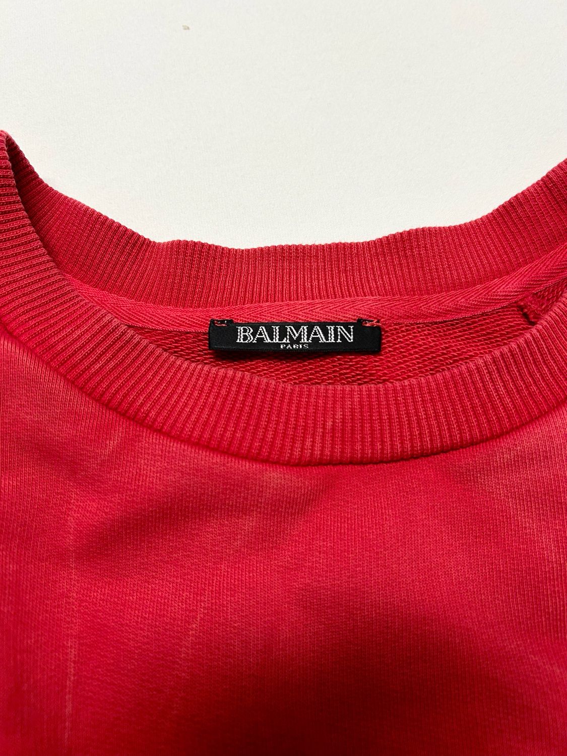 Balmain by Olivier Rousteing 2013 Signature Logo Side-Zip Crewneck Sweatshirt