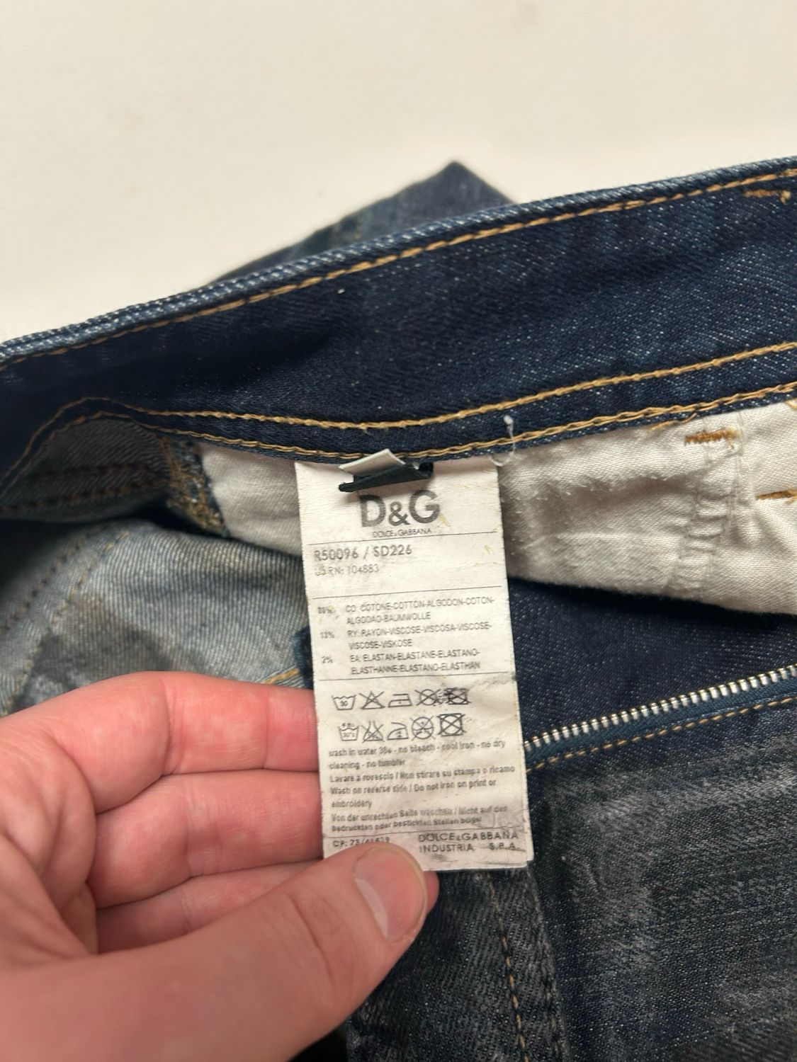 Dolce &amp; Gabbana 2006 Audacious Waxed Denim Reworked