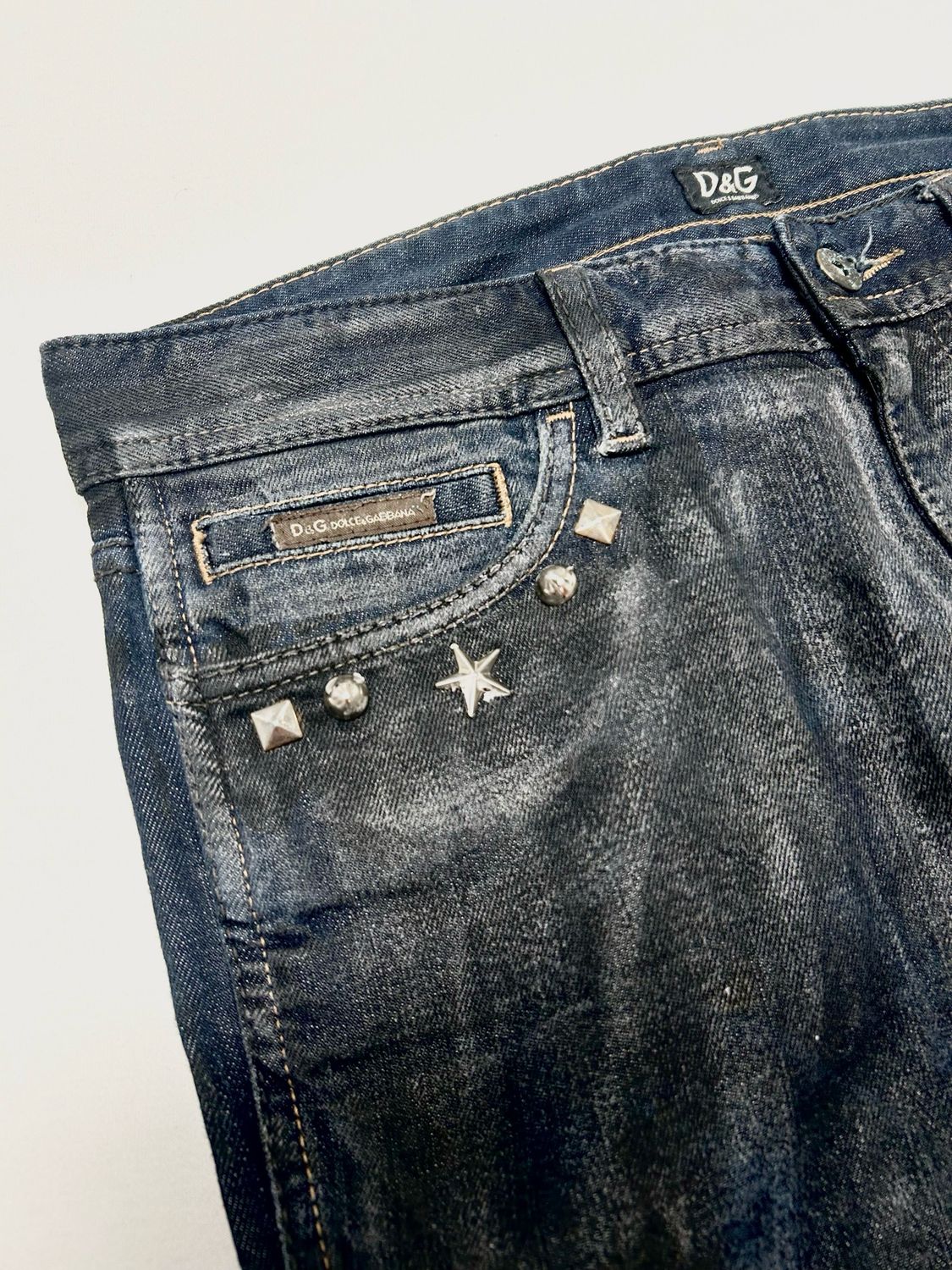 Dolce &amp; Gabbana 2006 Audacious Waxed Denim Reworked