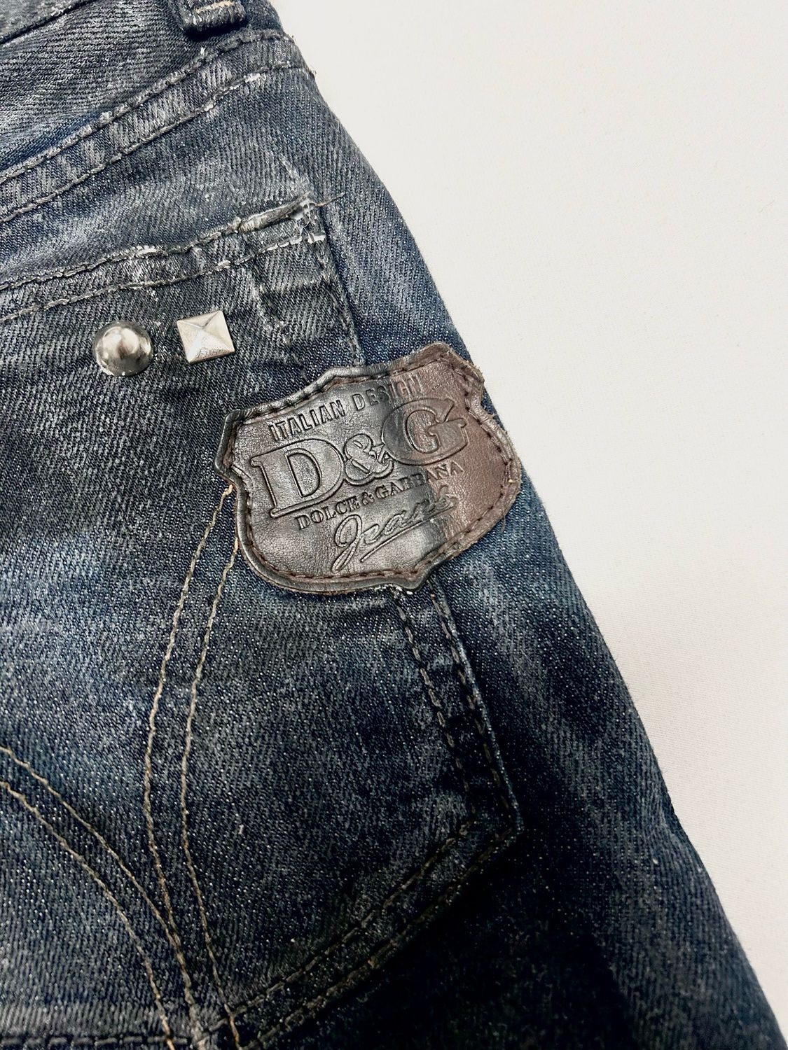 Dolce &amp; Gabbana 2006 Audacious Waxed Denim Reworked