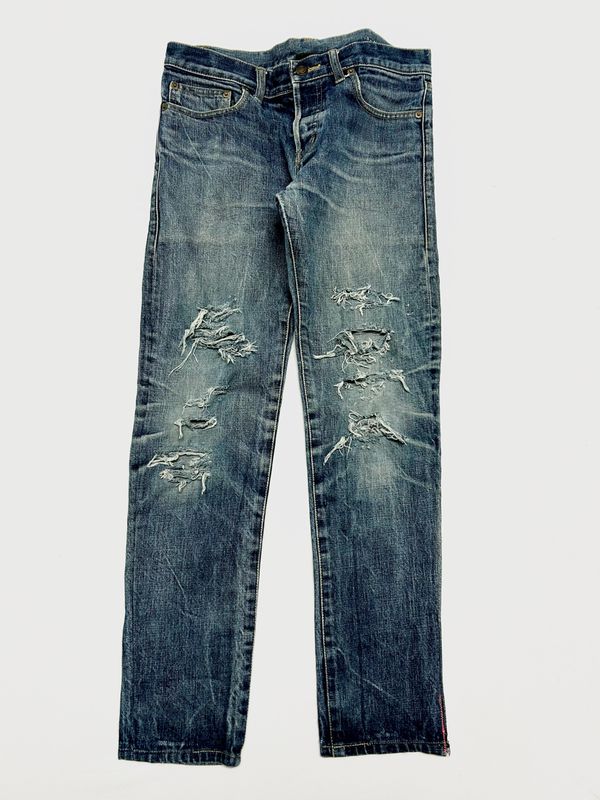 Saint Laurent by Hedi Slimane SS2013 Small Crash Whiskers Jeans