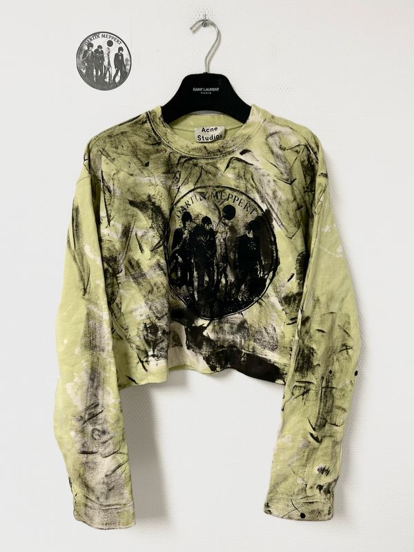 Acne Studios by Jonny Johansson FW2019 Odice Cropped Crewneck Reworked