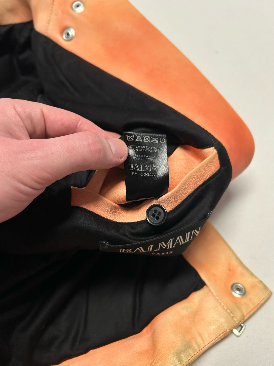 Balmain by Olivier Rousteing SS2015 Lamb Leather Biker Jacket