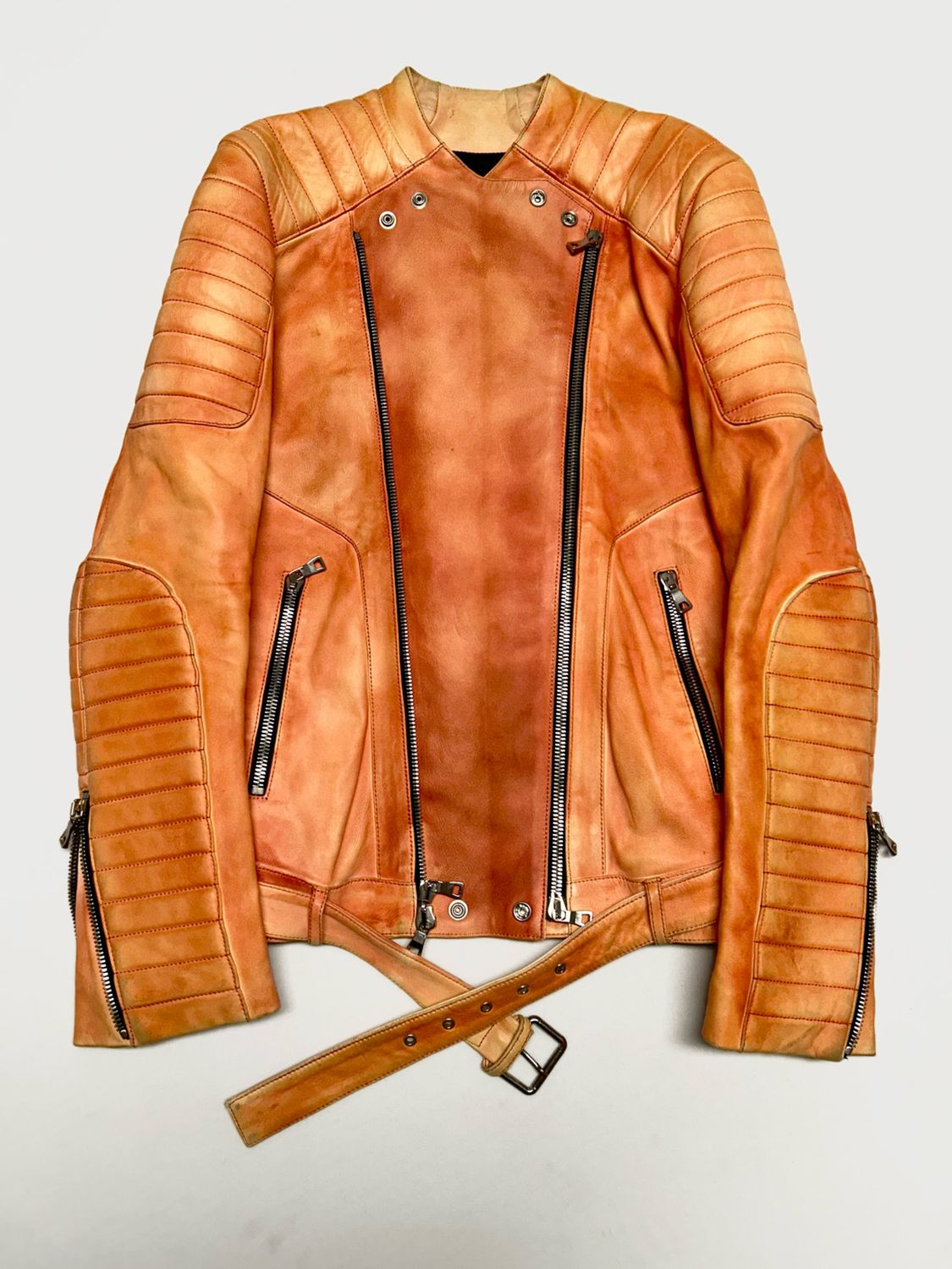 Balmain by Olivier Rousteing SS2015 Lamb Leather Biker Jacket