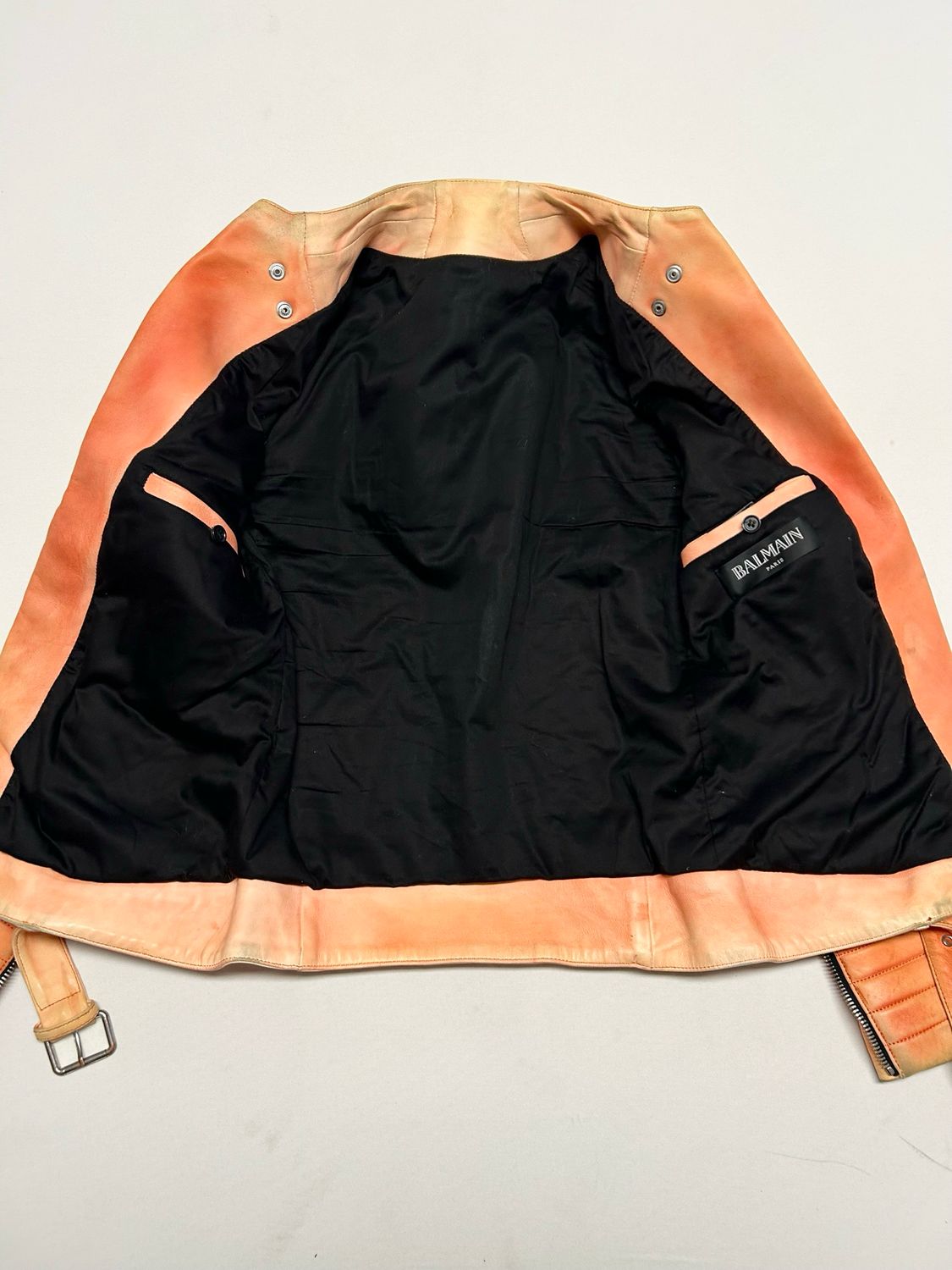 Balmain by Olivier Rousteing SS2015 Lamb Leather Biker Jacket