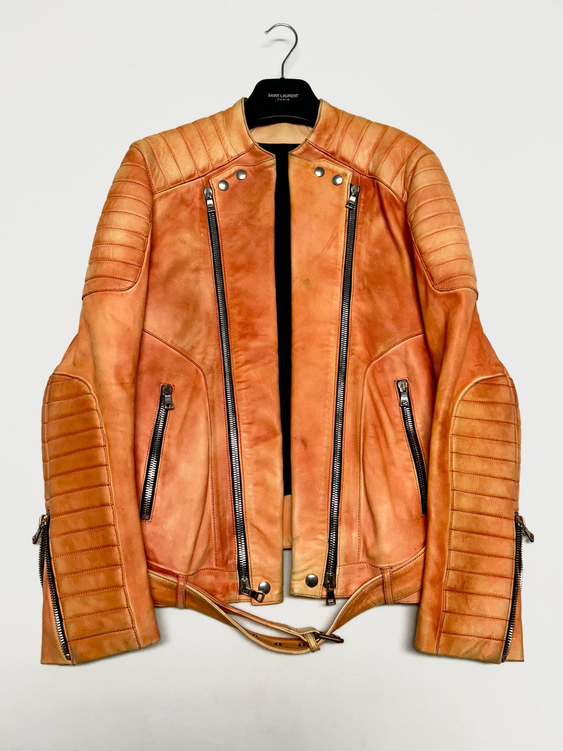 Balmain by Olivier Rousteing SS2015 Lamb Leather Biker Jacket