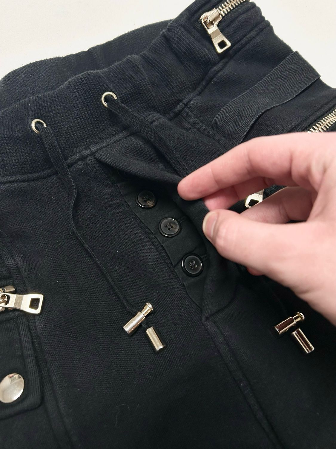 Balmain by Olivier Rousteing 2019 Bondage Multi-Zip Biker Cargo Pants