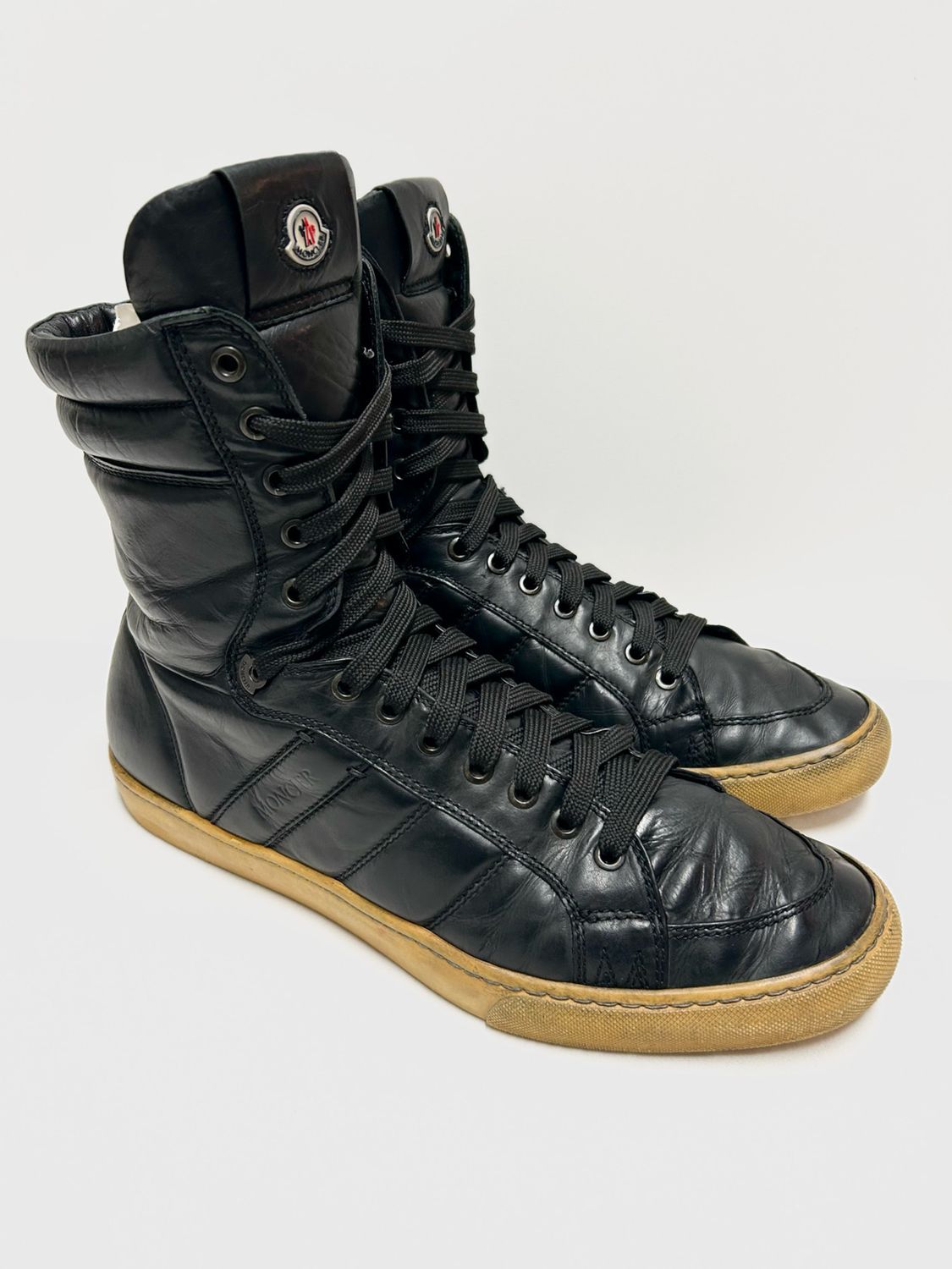 Moncler 2011 Leather High-Top Sneakers