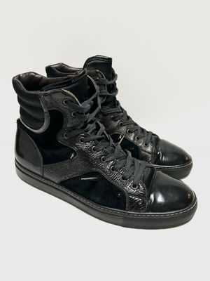 Lanvin 2010 Triple Black Spiked High-Top Sneakers Lanvin 2010 Triple Black Spiked High-Top Sneakers