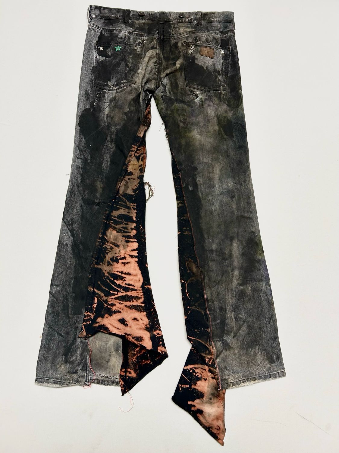 Dolce &amp; Gabbana 2004 Reworked Painted Flare Jeans