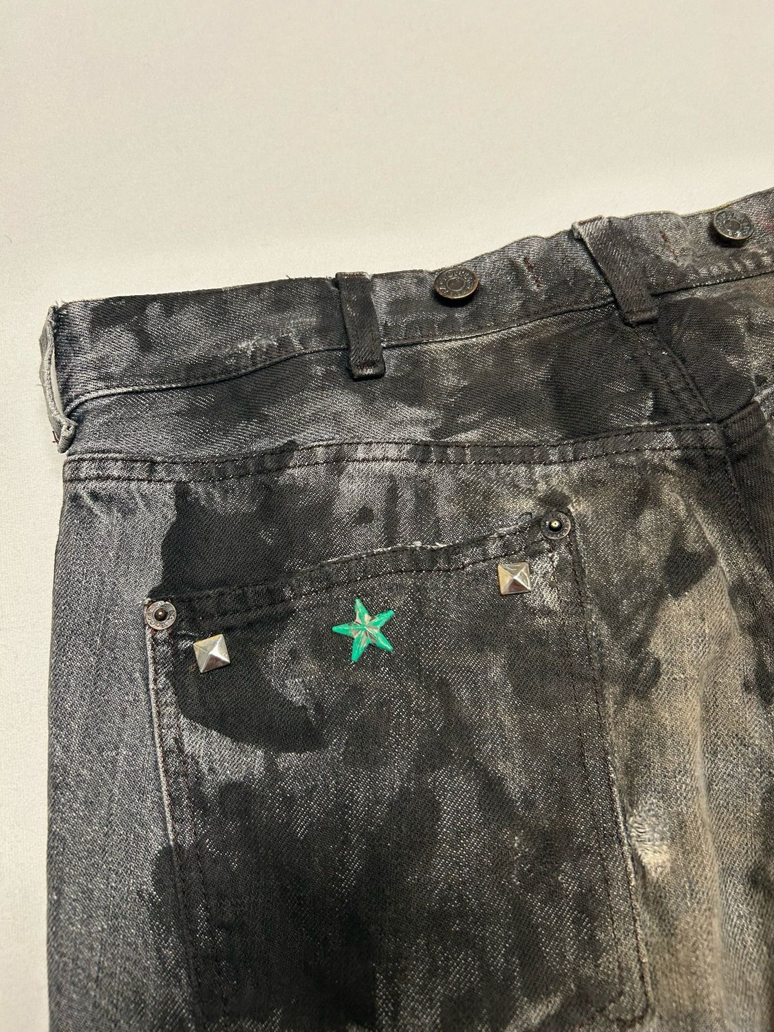 Dolce &amp; Gabbana 2004 Reworked Painted Flare Jeans