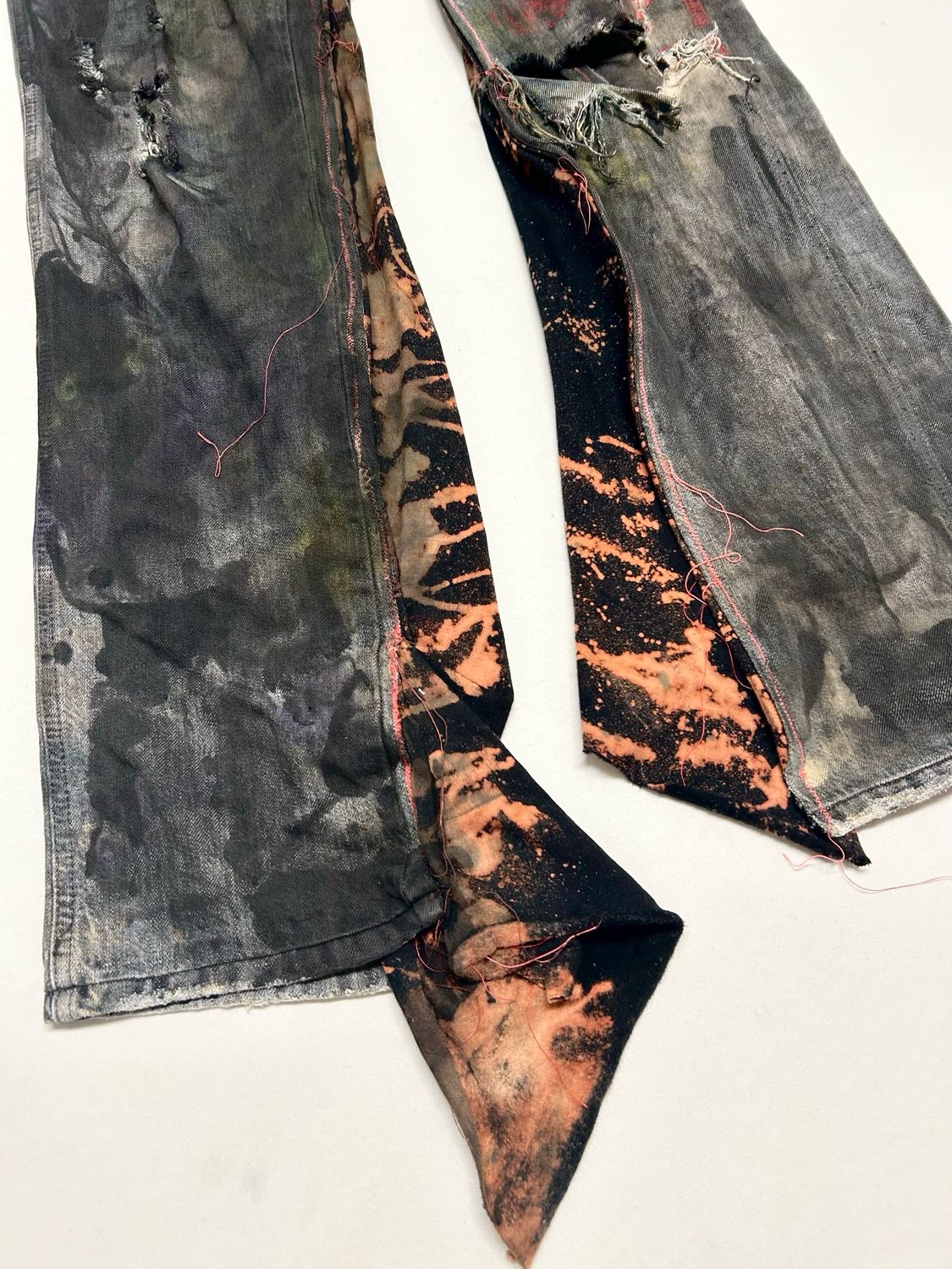 Dolce &amp; Gabbana 2004 Reworked Painted Flare Jeans