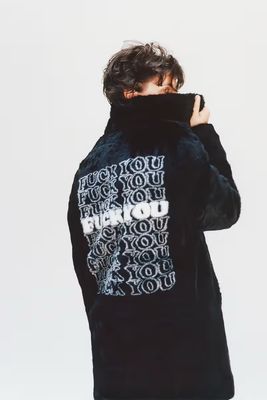 Supreme x Hysteric Glamour FW2017 “Fuck You” Faux Fur Coat 