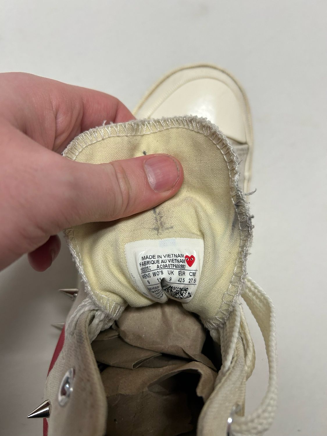 Comme des Garçons PLAY SS2015 Chuck Taylor All Star Hi Reworked