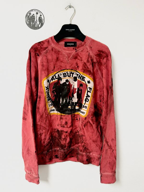 DSQUARED2 by Dean &amp; Dan Caten SS2018 “F*ck All But The Flag” Crewneck