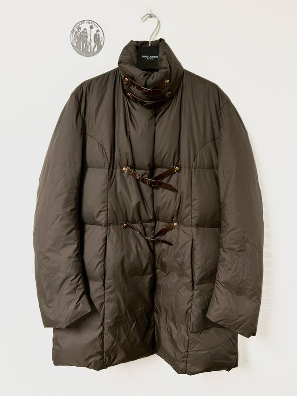 Jean Paul Gaultier FW2003 Leather Strap Goose Down Coat