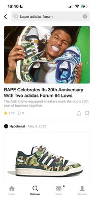 Bape x Adidas 2023 “30th Anniversary” Forum 84 Low 