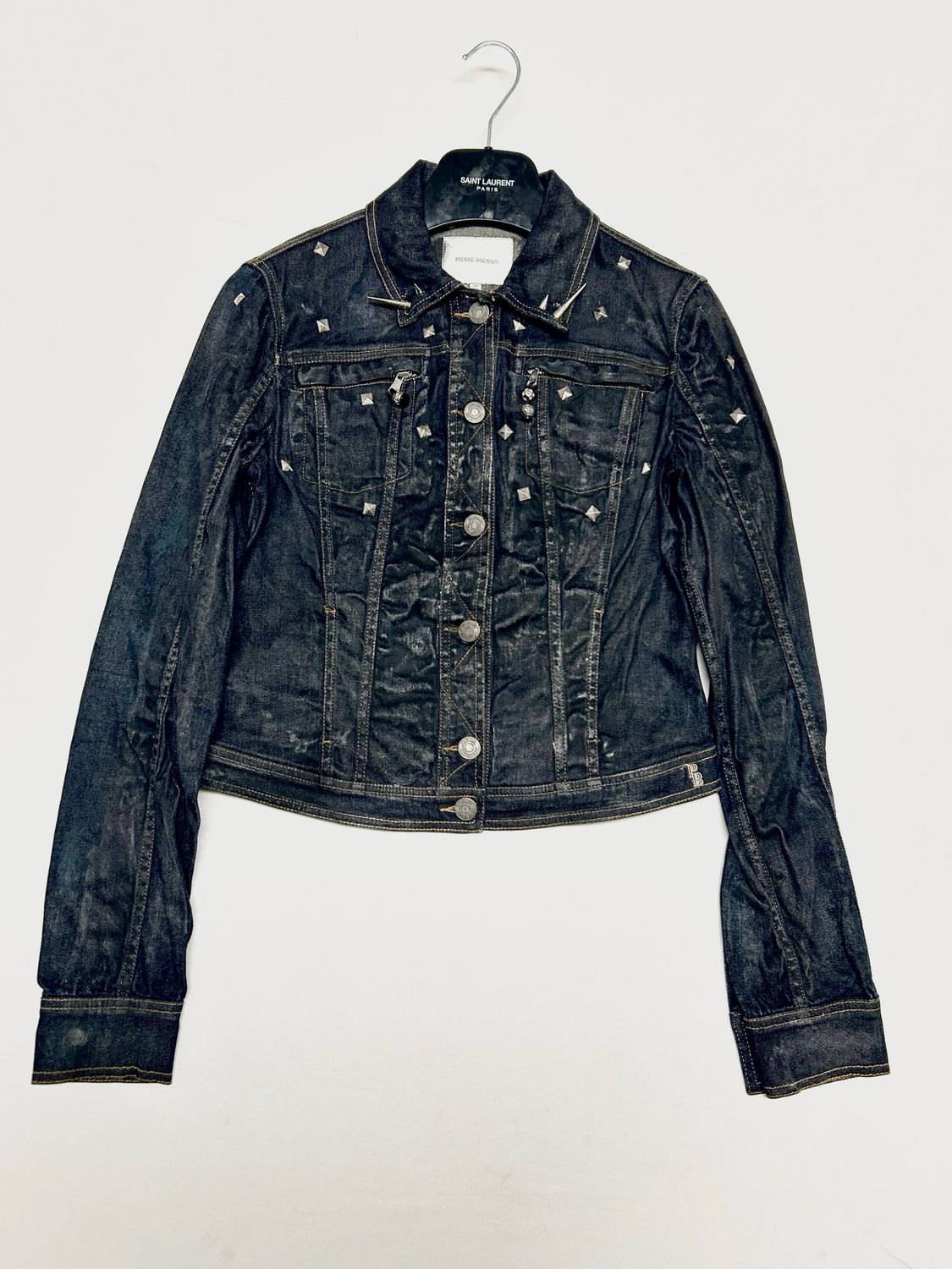 Balmain SS2012 Waxed Denim Jacket Reworked 