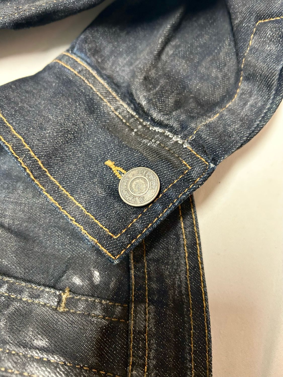 Balmain SS2012 Waxed Denim Jacket Reworked 