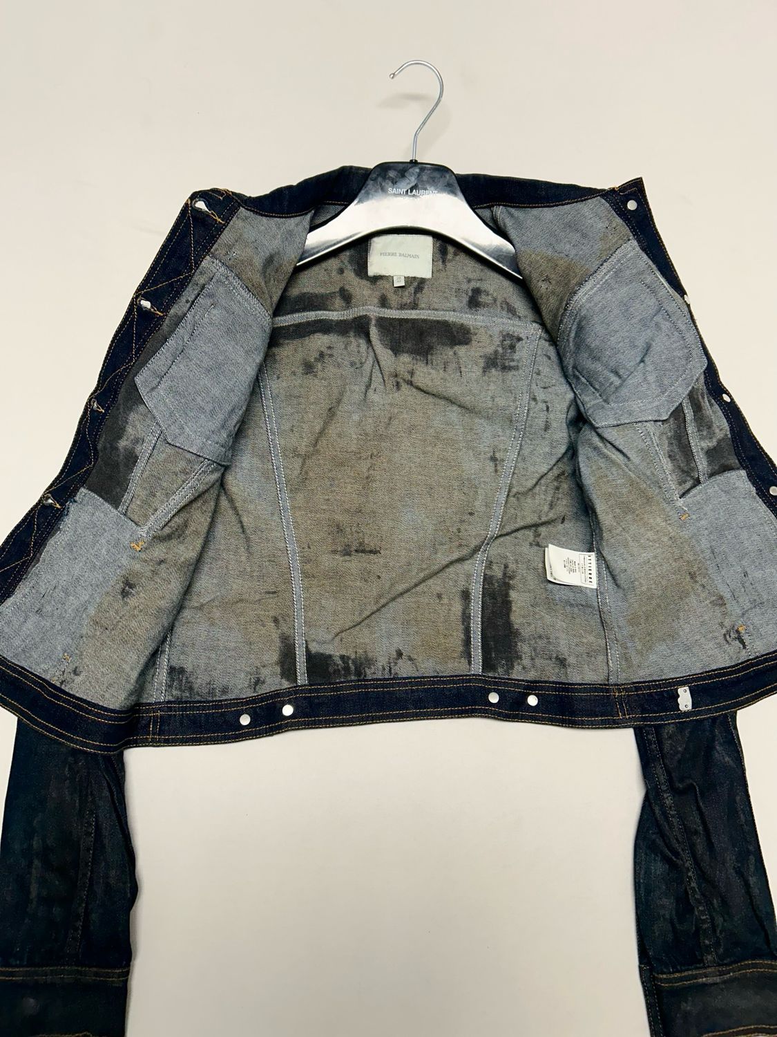 Balmain SS2012 Waxed Denim Jacket Reworked 