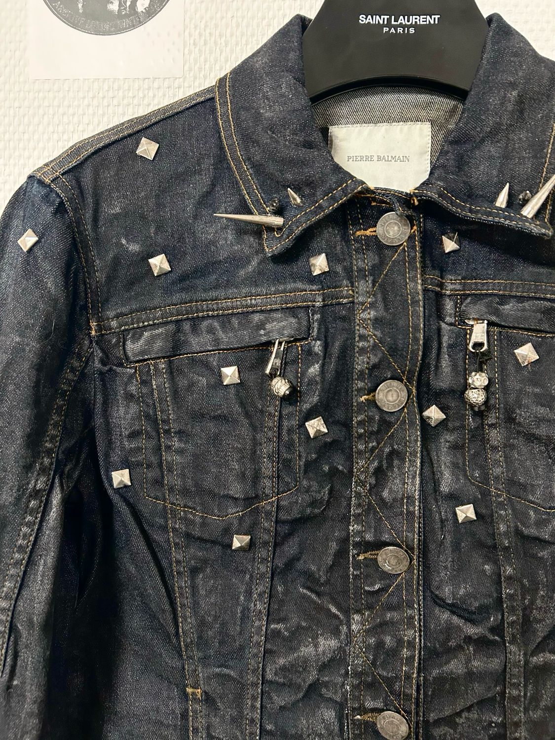 Balmain SS2012 Waxed Denim Jacket Reworked 