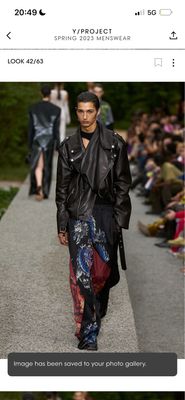 Y/Project by Glenn Martens SS2023 Runway Double Layer Leather Jacket