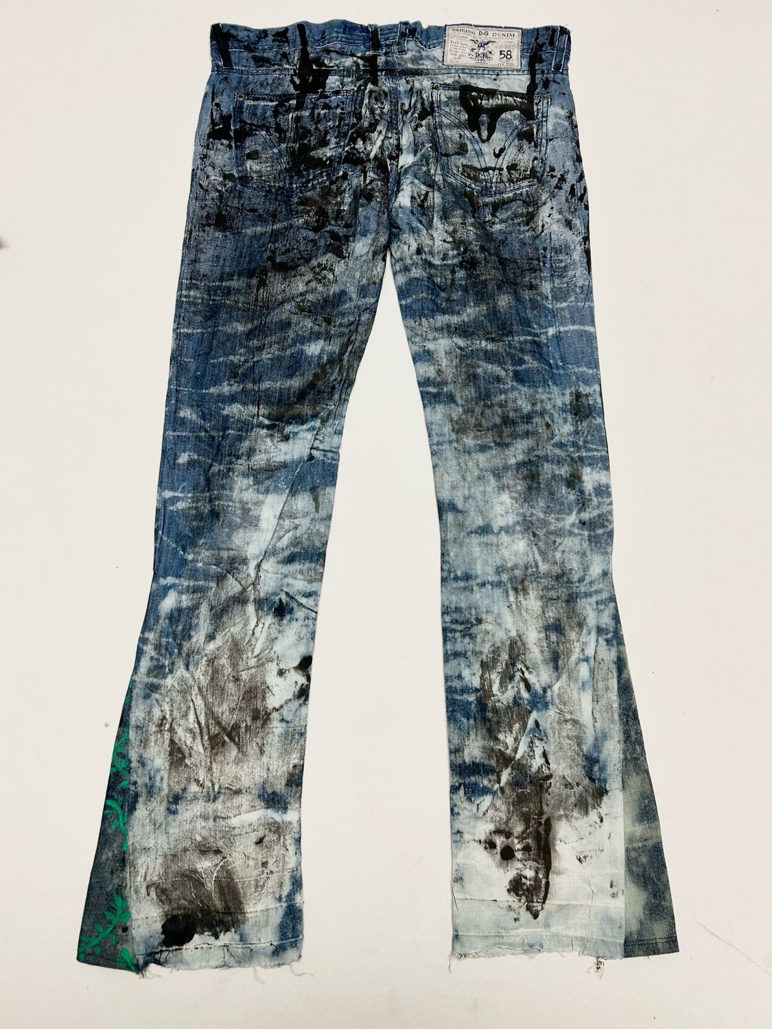 Dolce &amp; Gabbana SS2004 Flared Painted Denim 