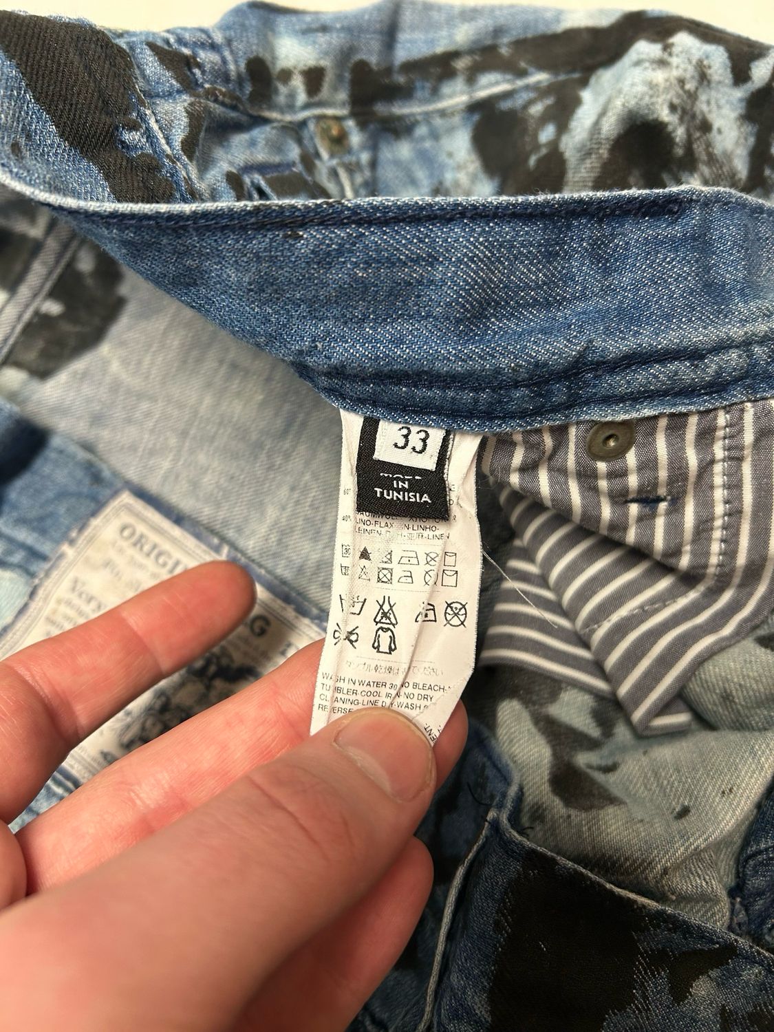 Dolce &amp; Gabbana SS2004 Flared Painted Denim 