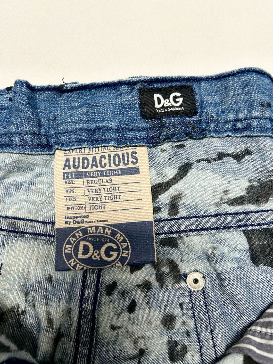 Dolce &amp; Gabbana SS2004 Flared Painted Denim 