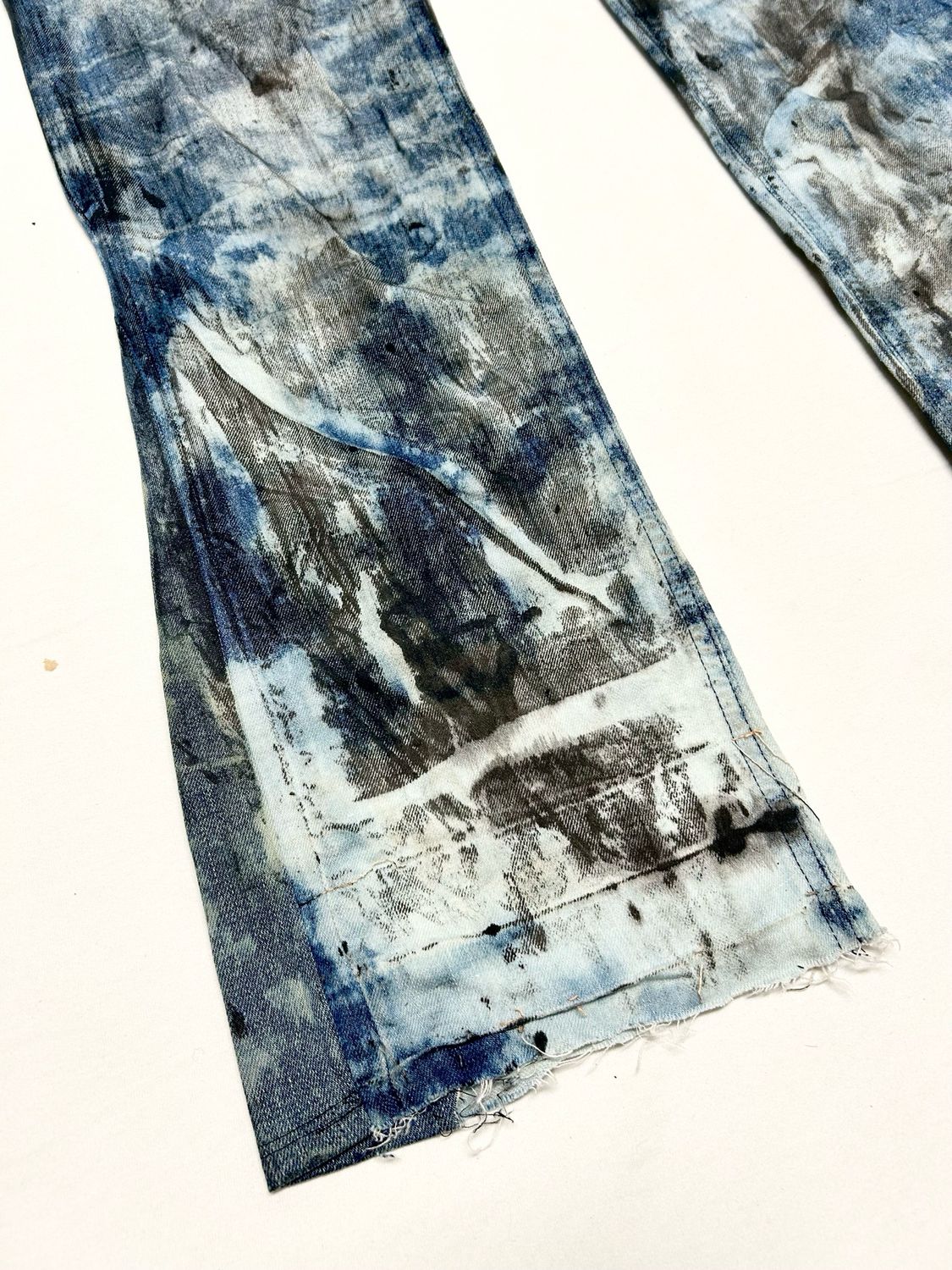 Dolce &amp; Gabbana SS2004 Flared Painted Denim 