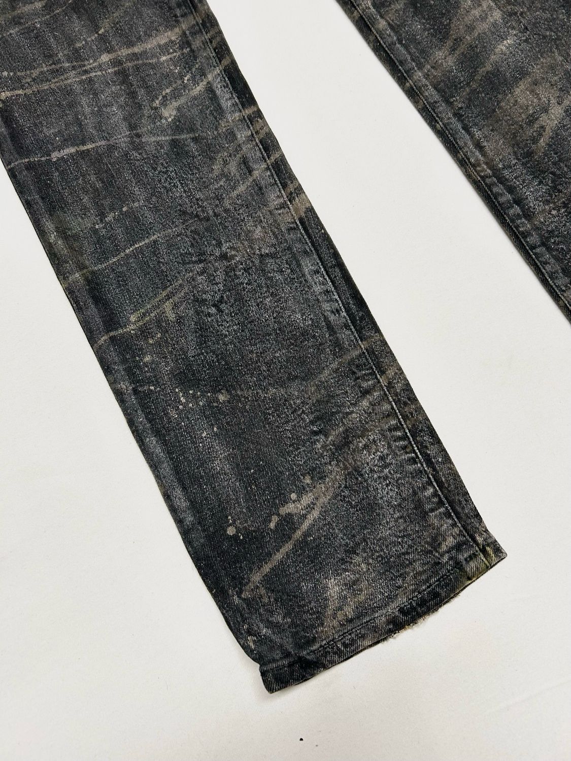 Saint Laurent Paris by Anthony Vaccarello 2019 Waxed Slim Jeans Reworked 