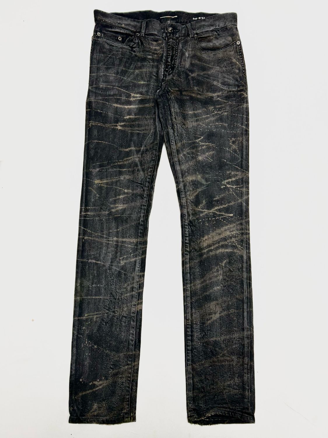 Saint Laurent Paris by Anthony Vaccarello 2019 Waxed Slim Jeans Reworked 