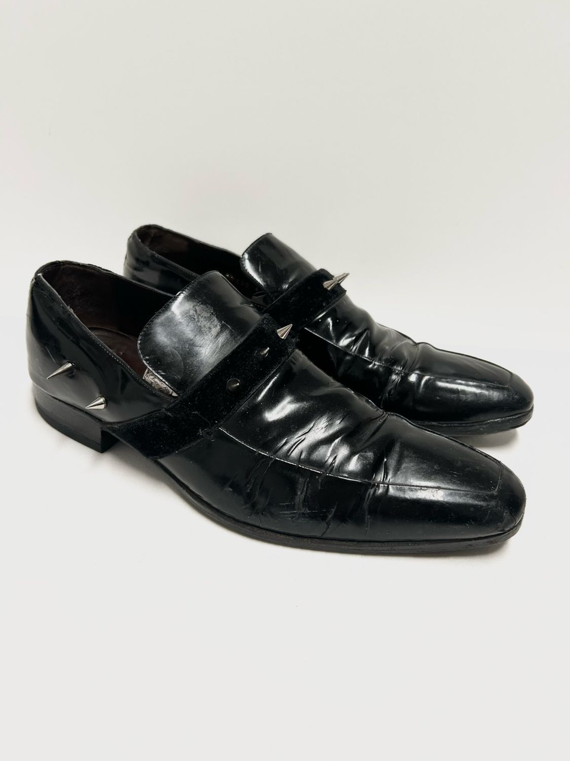 Gucci by Tom Ford 2003 Pointed Toe Patent Leather Spike Loafer