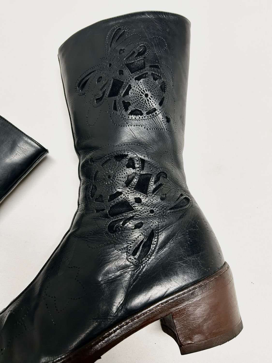 Dries Van Noten 2006 Laser-Cut Leather Boot 