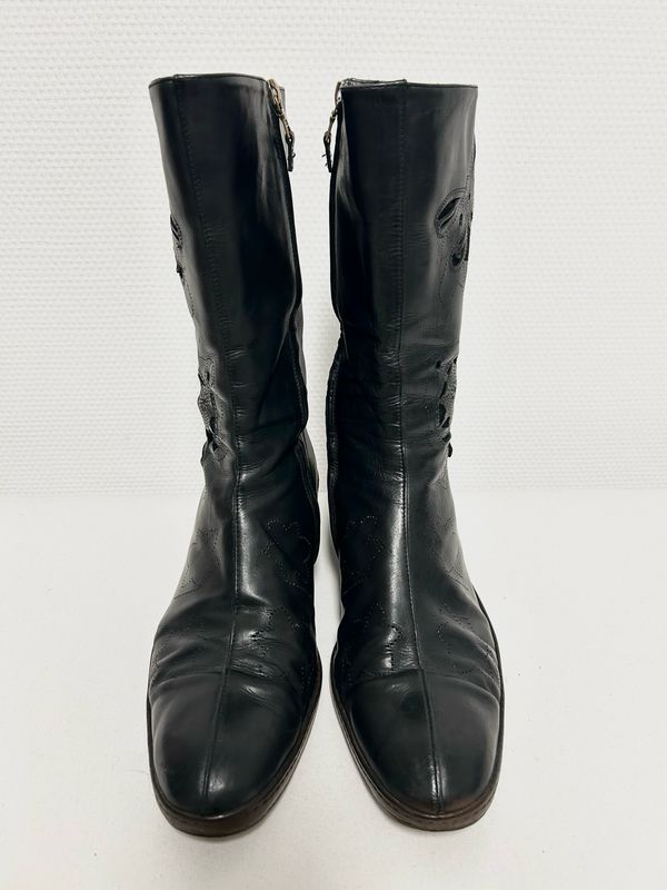 Dries Van Noten 2006 Laser-Cut Leather Boot 
