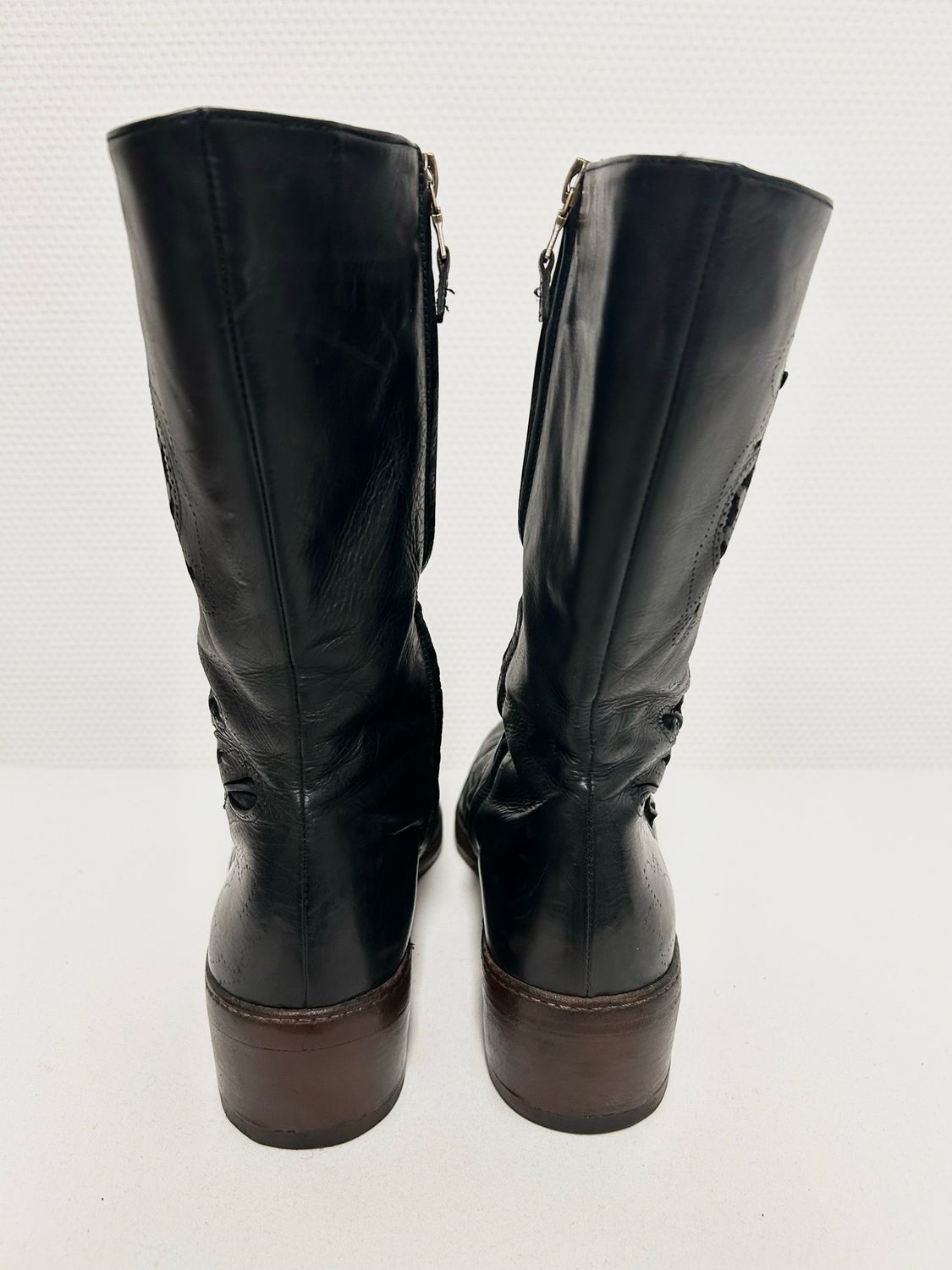 Dries Van Noten 2006 Laser-Cut Leather Boot 
