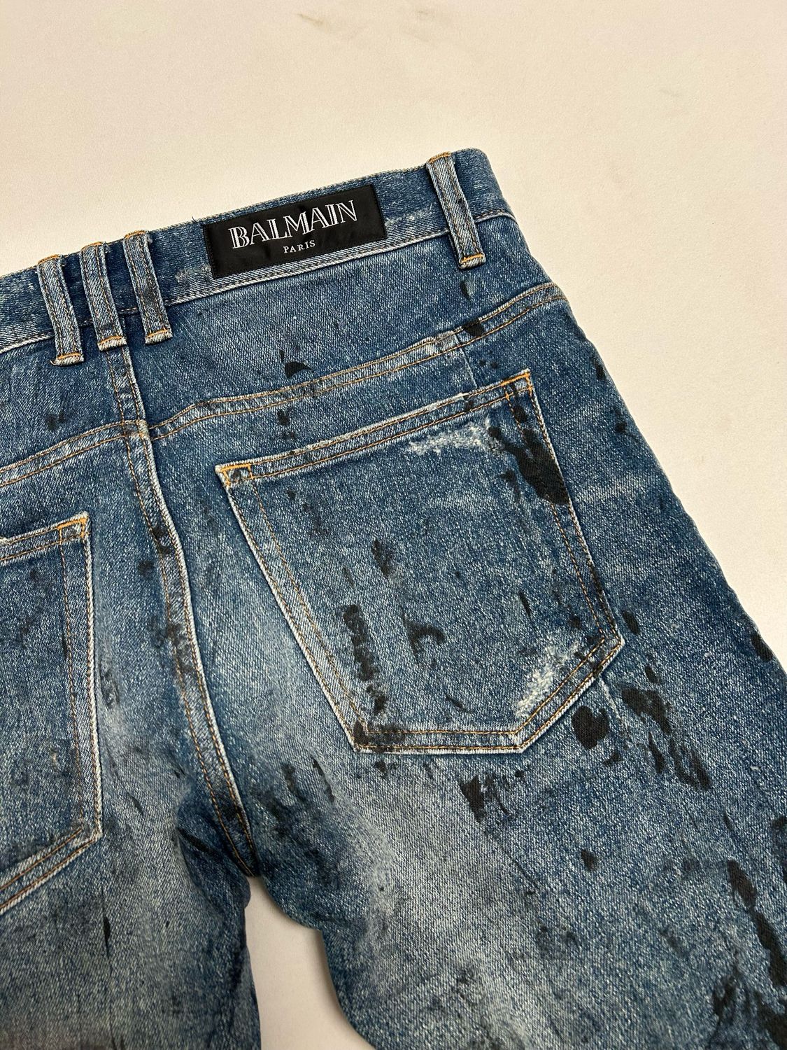 Balmain by Olivier Rousteing 2014 Distressed Denim