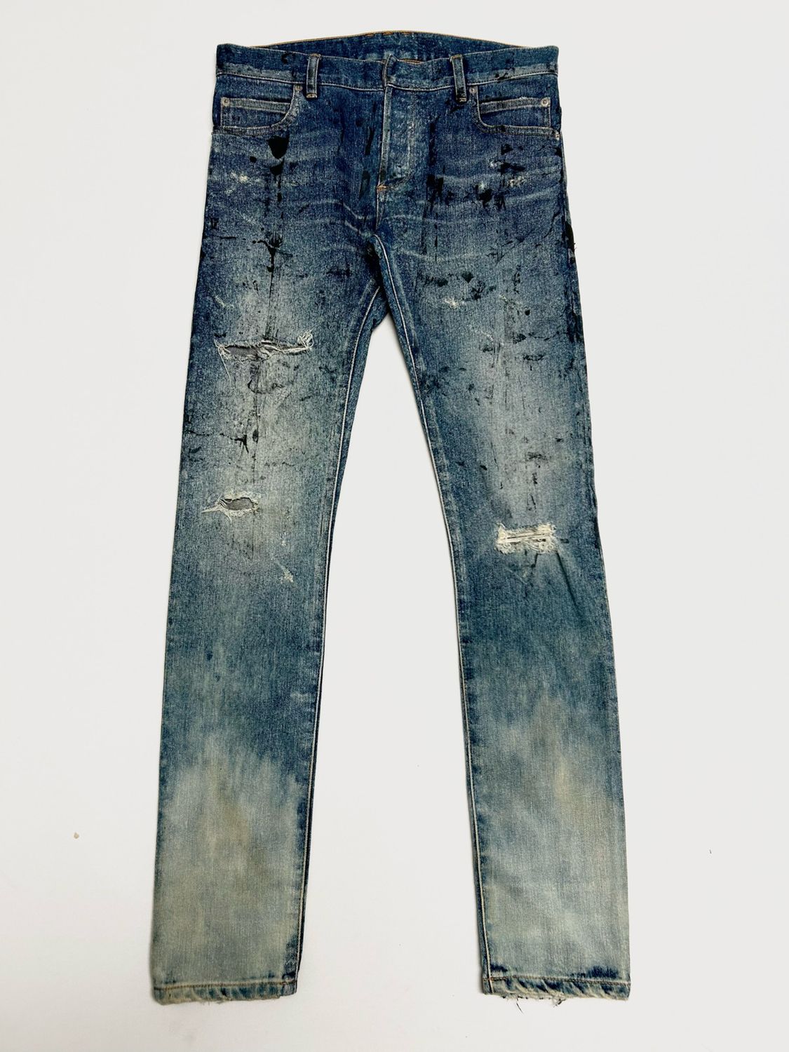 Balmain by Olivier Rousteing 2014 Distressed Denim